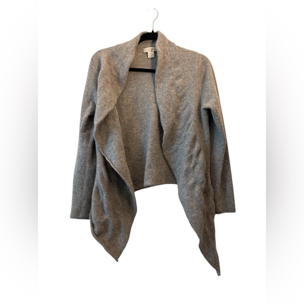 Kenar Women's Cashmere Gray Waterfall Cardigan Size Medium
